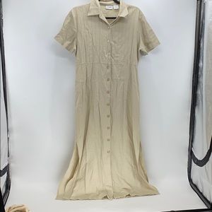 Vintage Liz Baker cottage core side  linen blend natural minimalist granny core